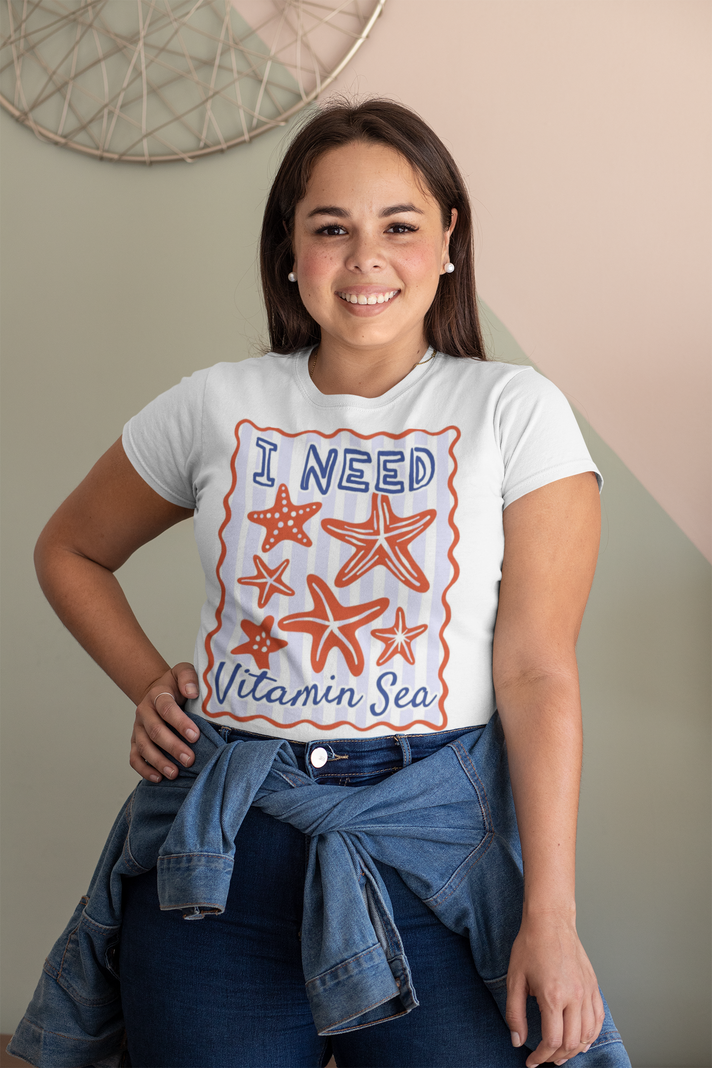 Playera blanca I need vitamin sea
