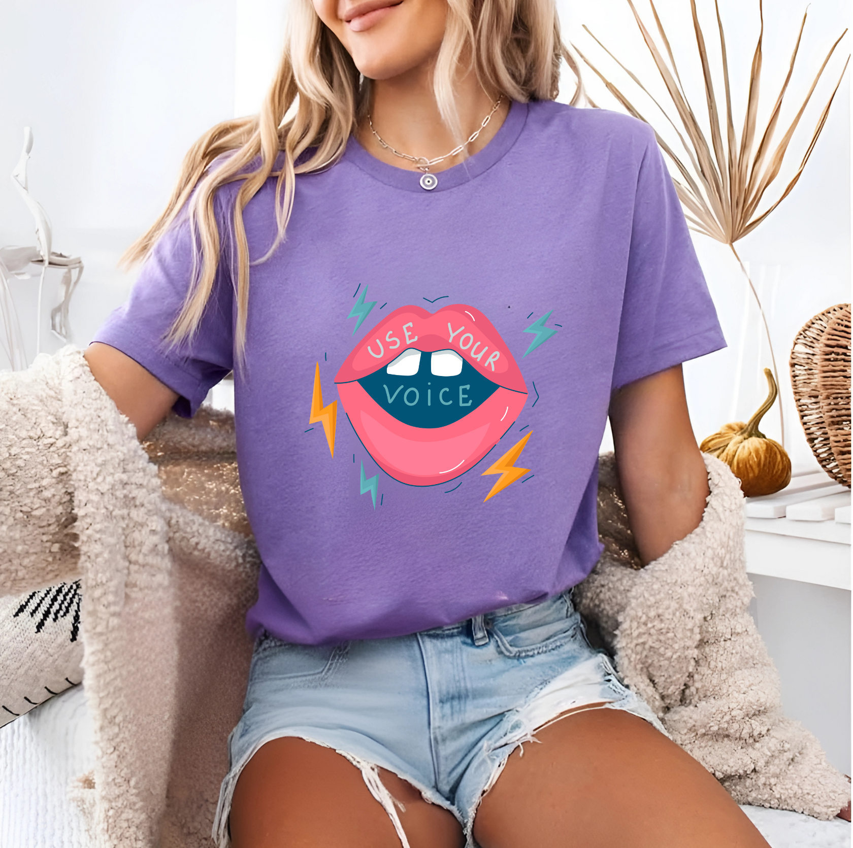 Blusa morada use your voice