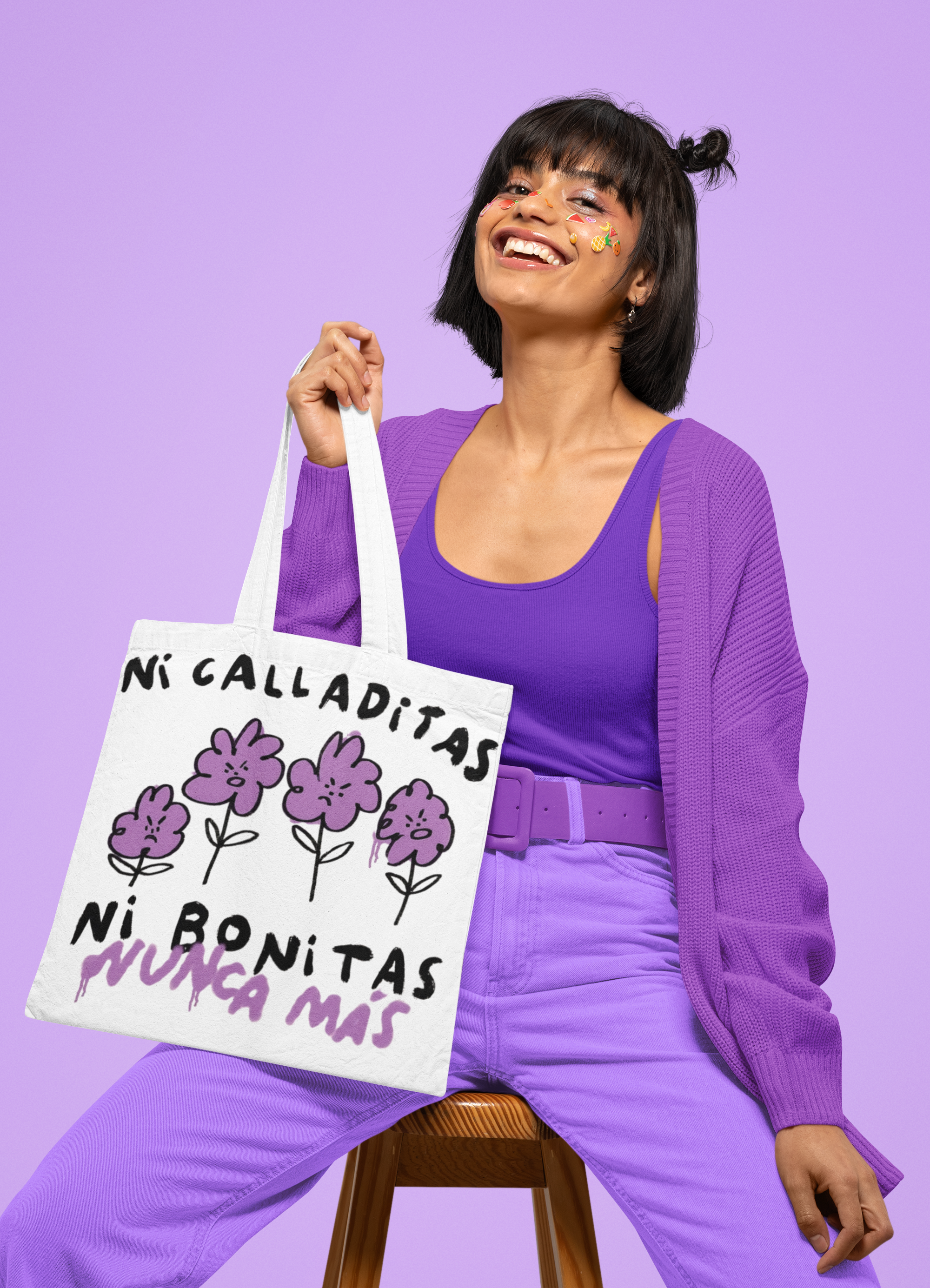 Tote bag Blanca ni calladitas ni bonitas nunca más