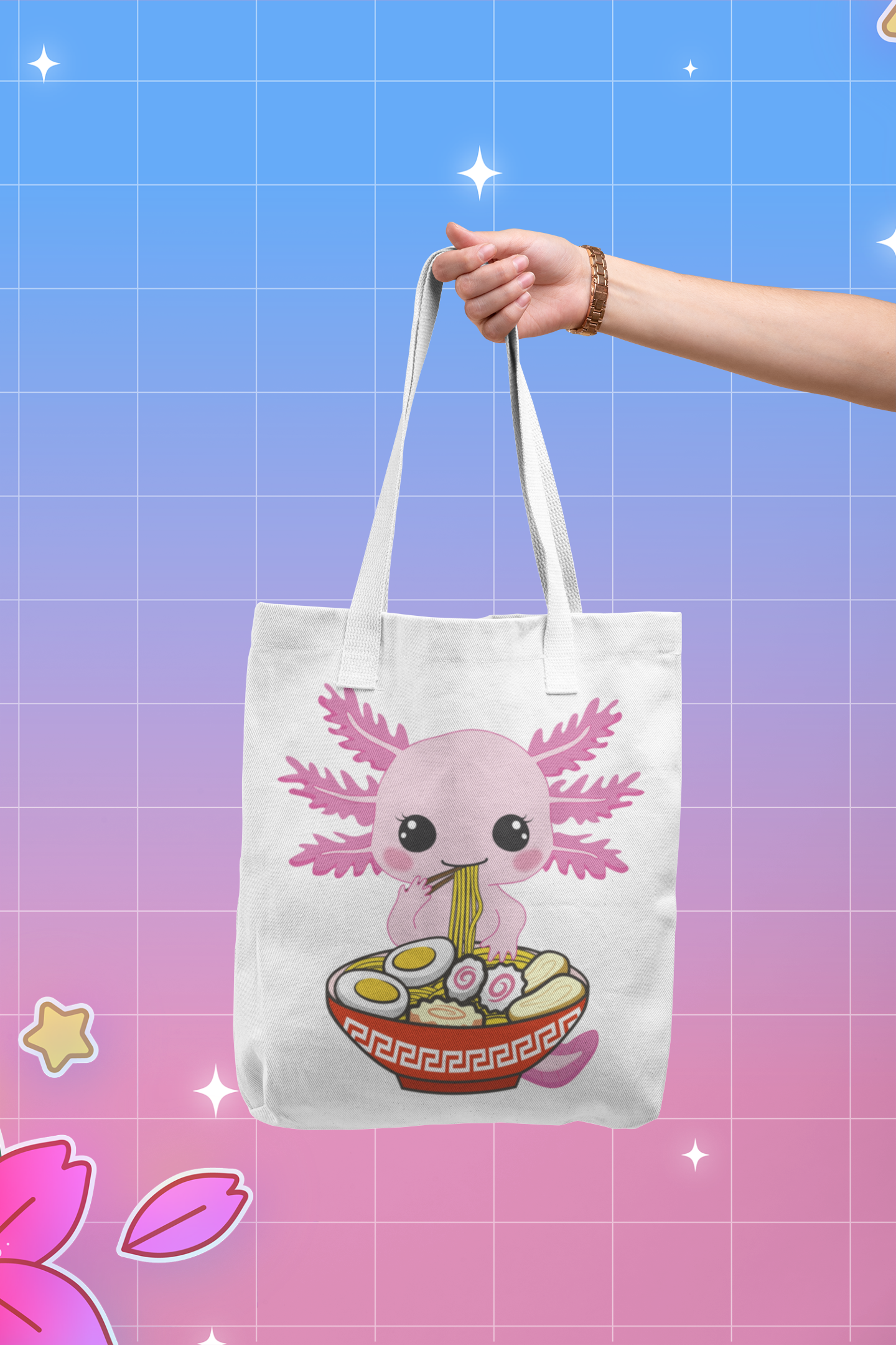 Tote bag ajolotito ramen