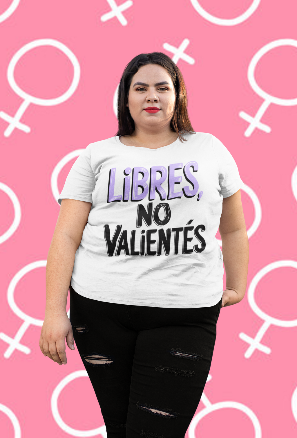 Playera libres, no valientes.