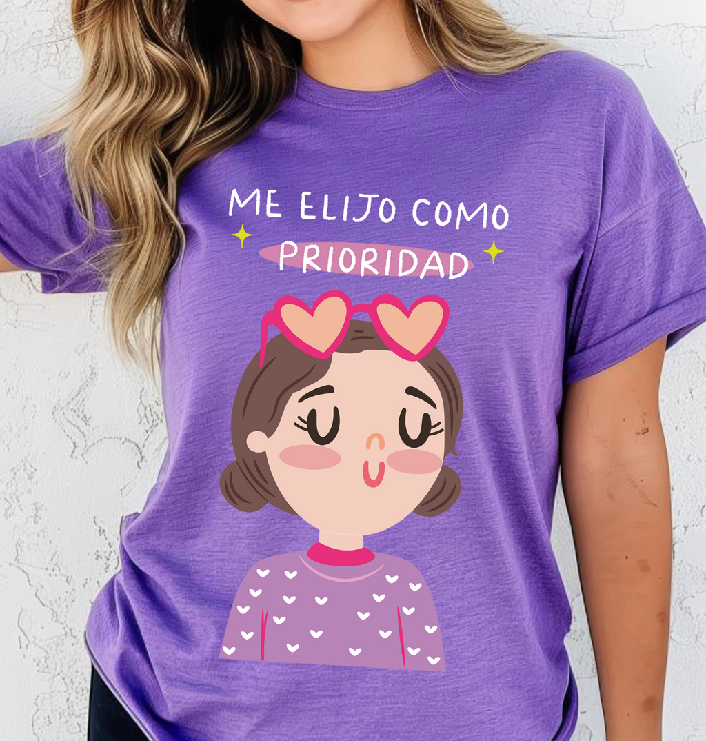 Blusa morada, me elijo como prioridad.