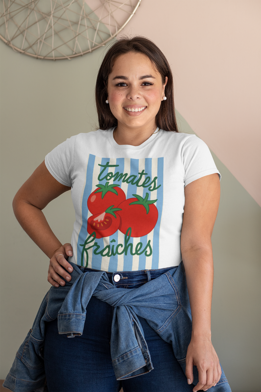 Playera blanca tomatoes