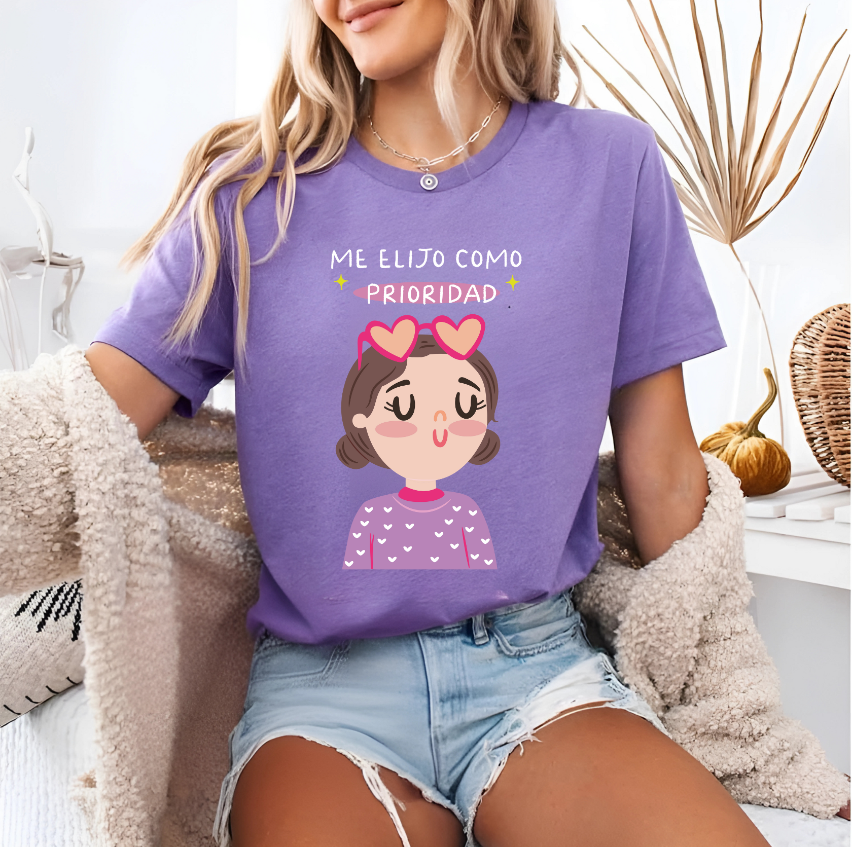 Blusa morada, me elijo como prioridad.