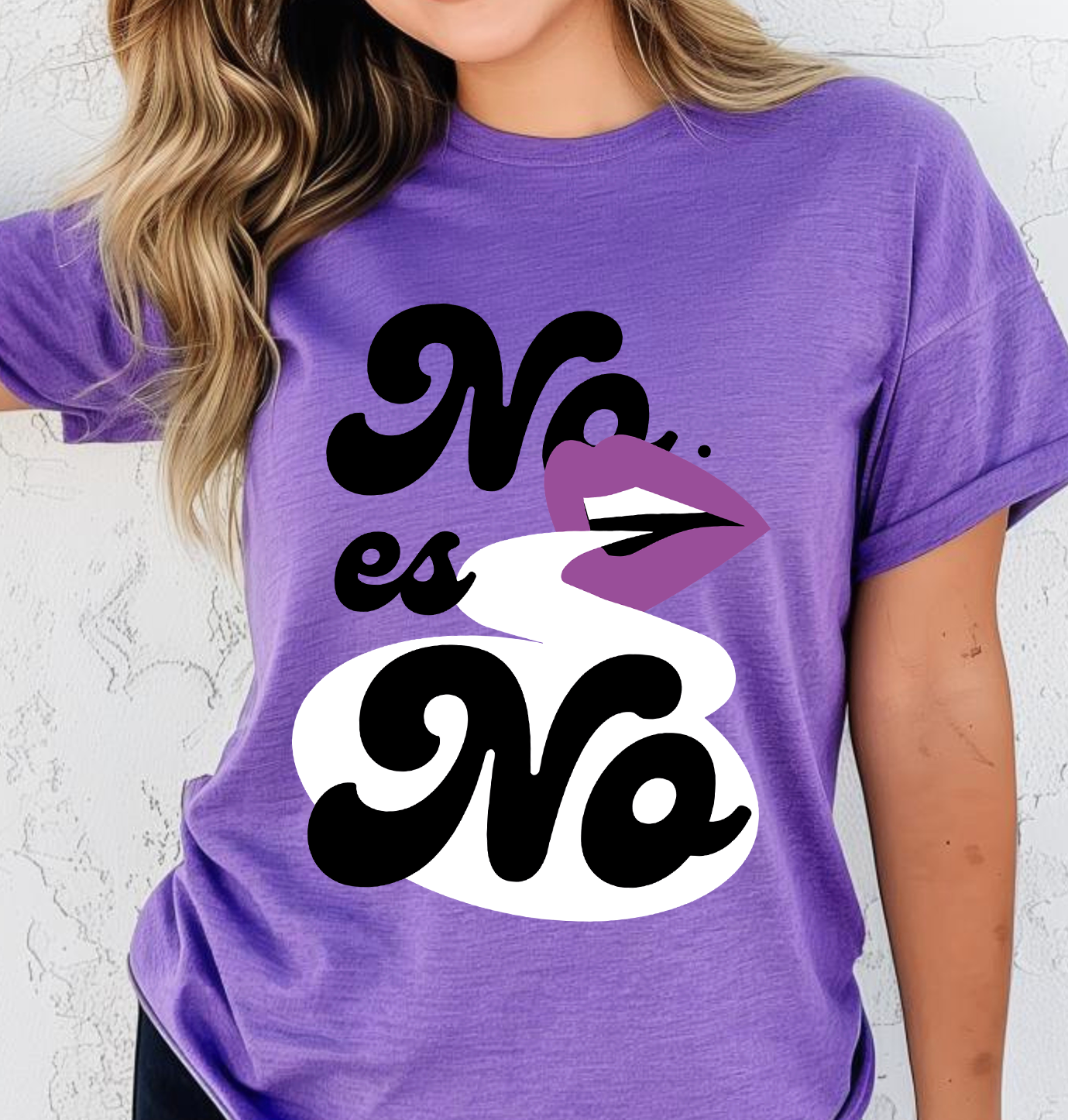 Blusa morada NO ES NO