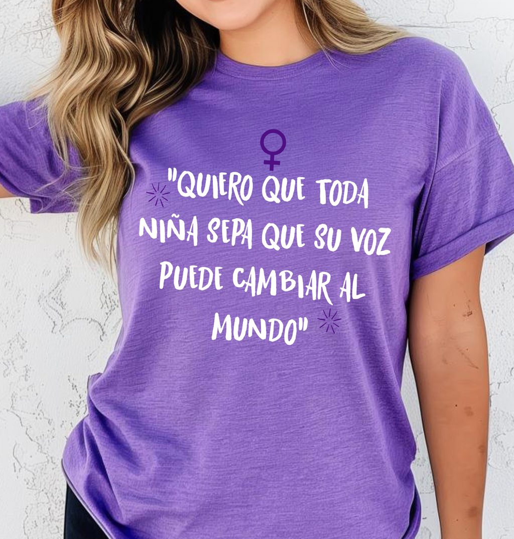 Blusa morada quiero que toda niña