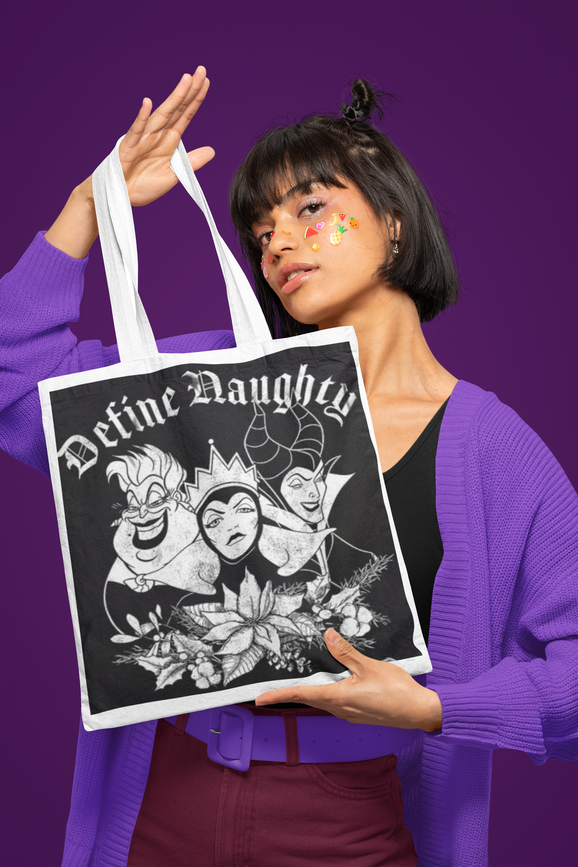 Tote bag villanas define naughty