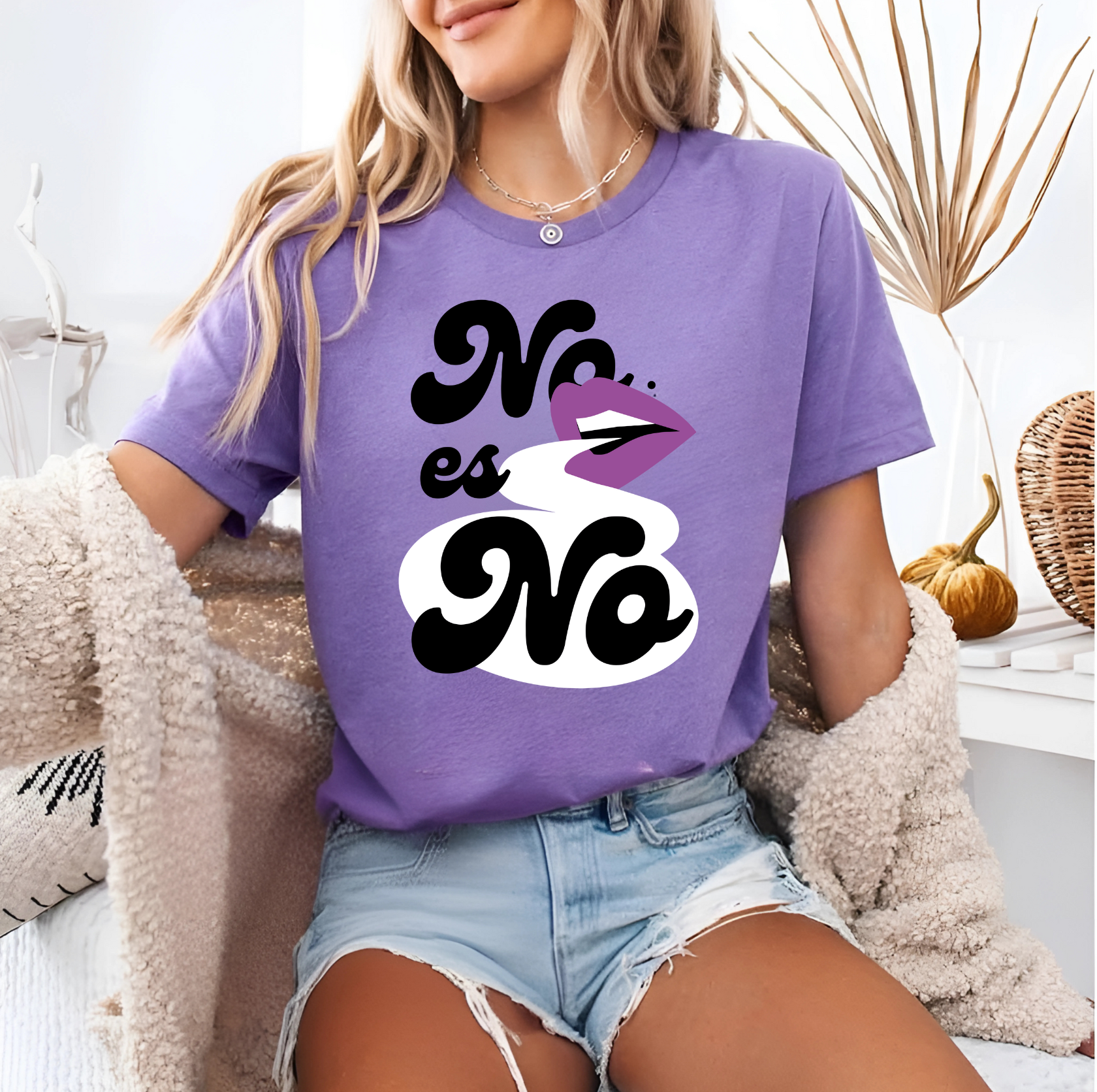 Blusa morada NO ES NO