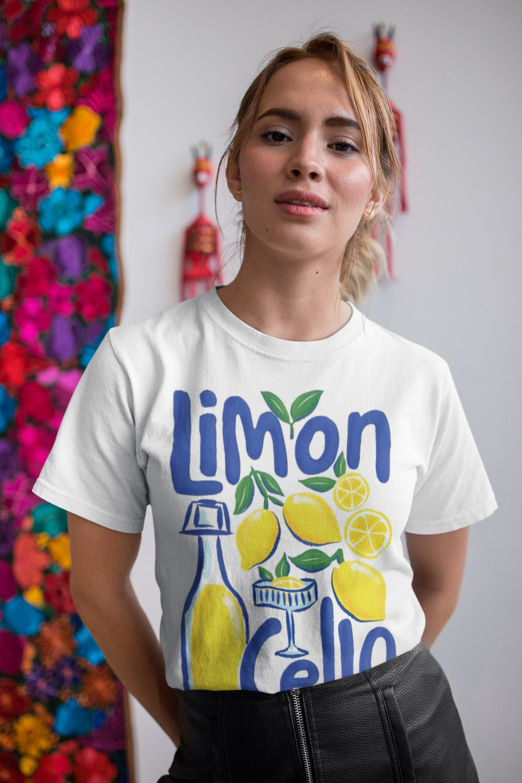 Duo Playera blanca limon cello