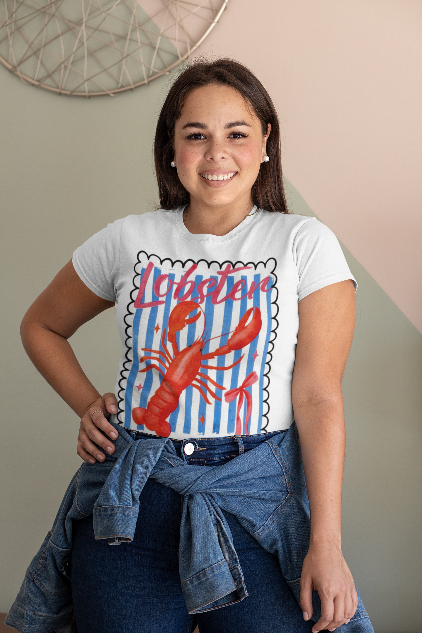 Playera blanca lobster