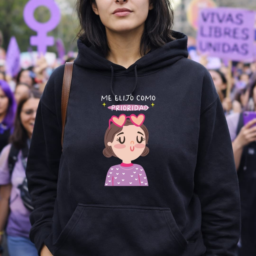 Sudadera me elijo como prioridad