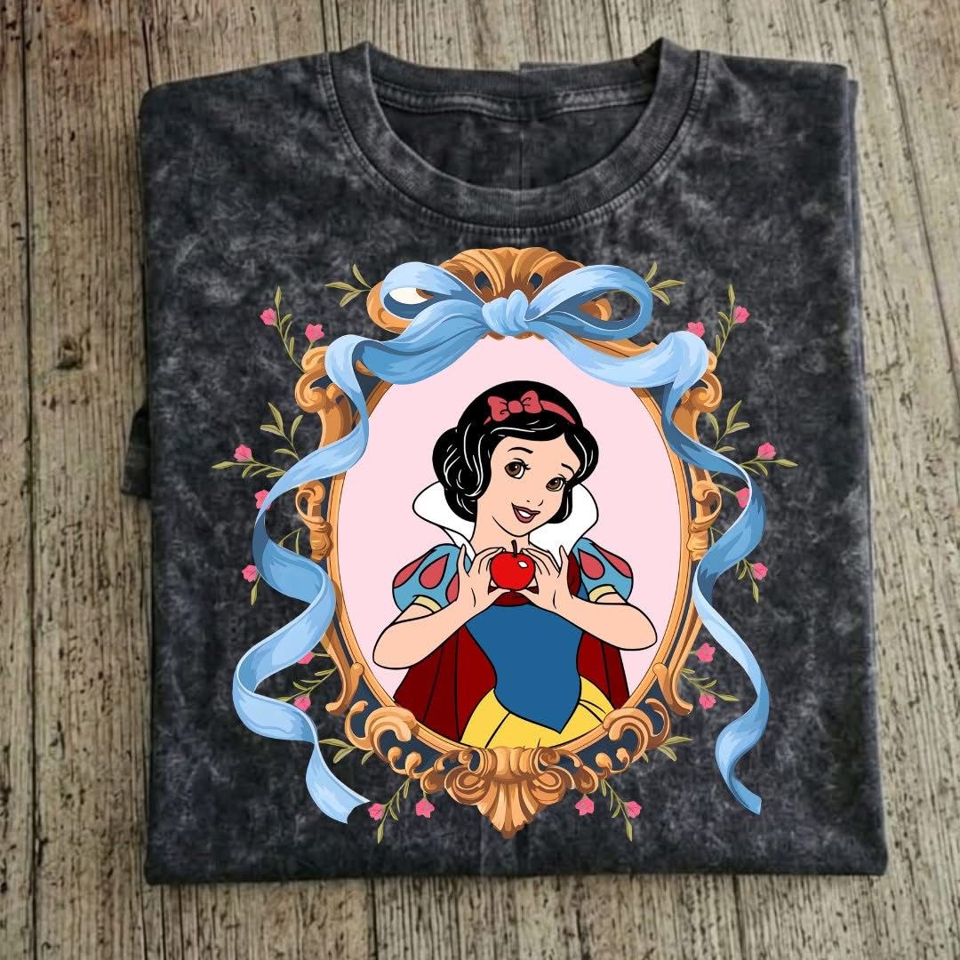 Princesas Blanca nieves algodón mineral wash
