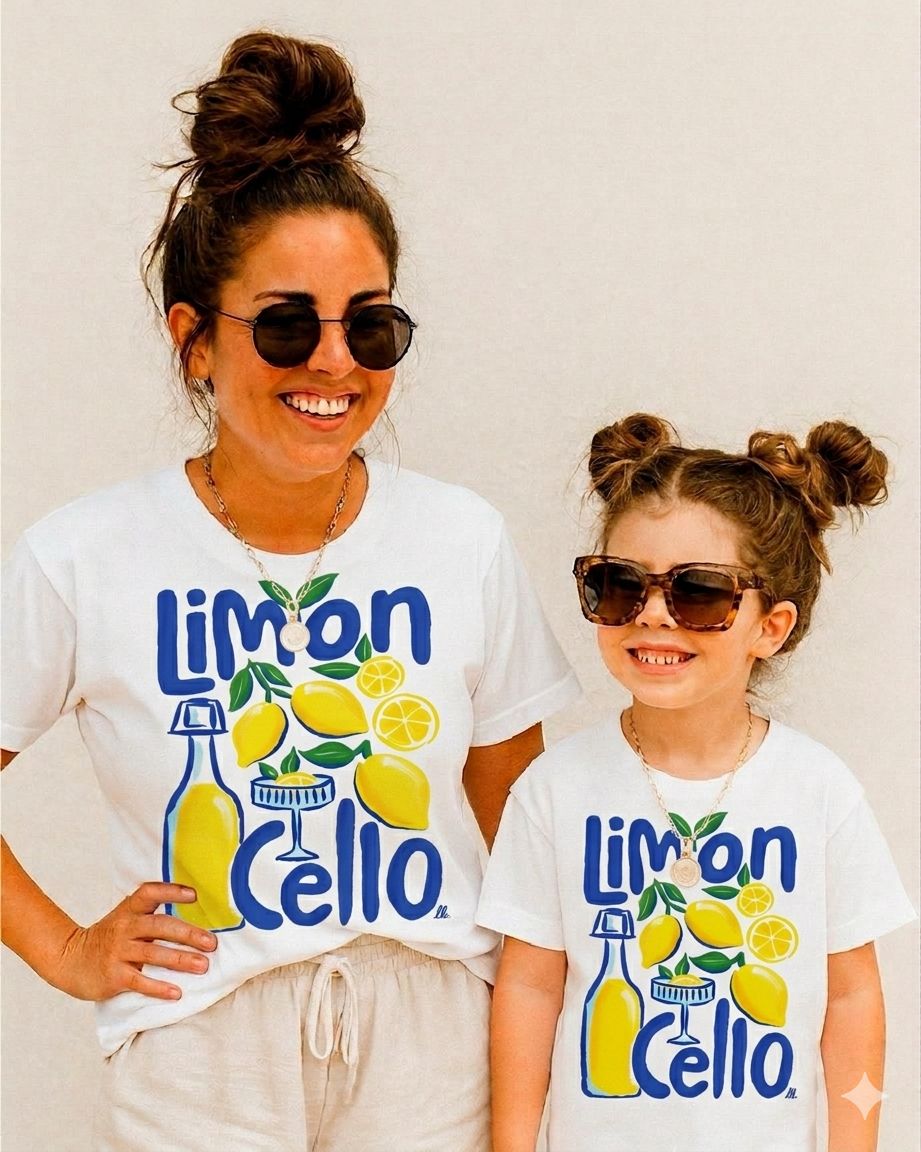 Duo Playera blanca limon cello
