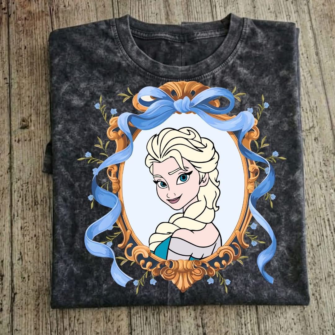 Princesas Elsa algodón mineral wash